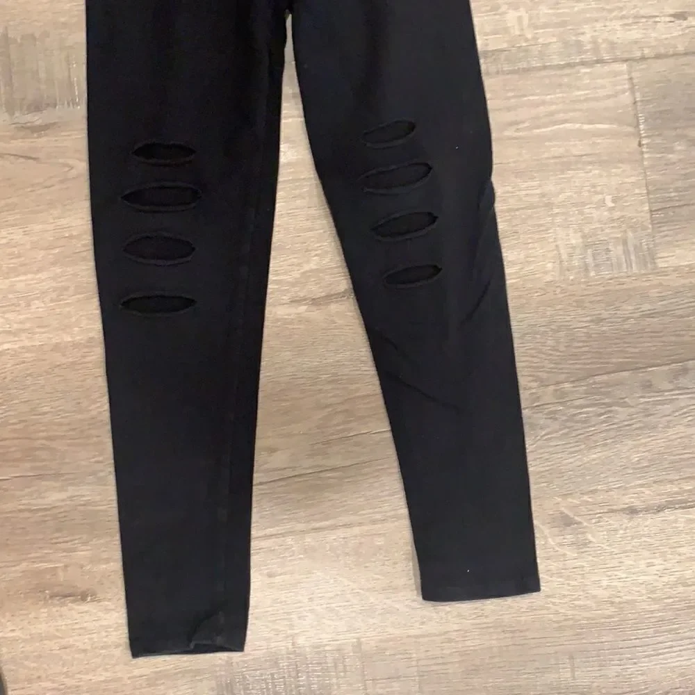 Rip black legging